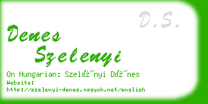 denes szelenyi business card